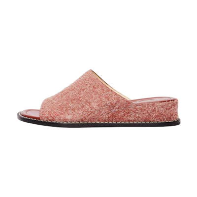 (W) LOEWE Suede Simple Slides 'Red'