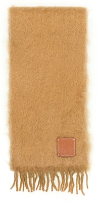 (W) LOEWE 流苏标志围巾 驼色羊毛马海毛 时尚配饰. F655254X01-3150 Order (W) LOEWE 流苏标志围巾 驼色羊毛马海毛 时尚配饰. F655254X01-3150