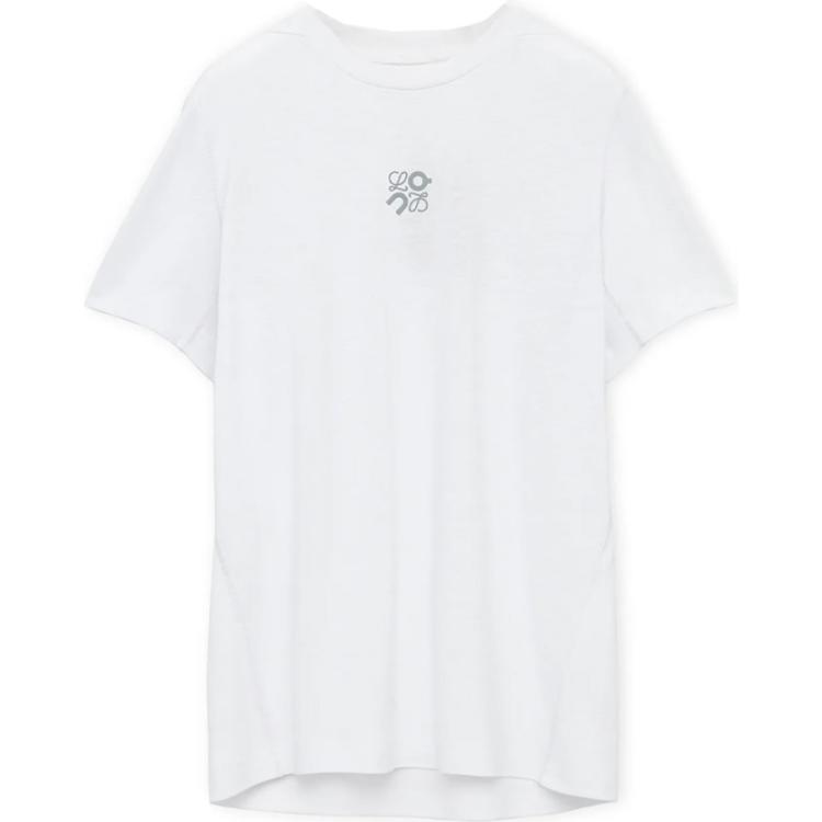 Order (W) ロエベ テクスチャード ルーズフィット クルーネックTシャツ レディース SS24 - ホワイト S929Y22J01-2100