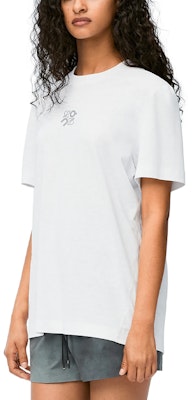 (W) ロエベ テクスチャード ルーズフィット クルーネックTシャツ レディース SS24 - ホワイト S929Y22J01-2100 Purchase (W) ロエベ テクスチャード ルーズフィット クルーネックTシャツ レディース SS24 - ホワイト S929Y22J01-2100