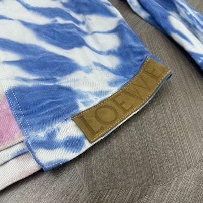 (Women) LOEWE Tie-Dye Colorblock Long Sleeve Denim Jacket Multi-Color Women. S616330X05 Purchase (Women) LOEWE Tie-Dye Colorblock Long Sleeve Denim Jacket Multi-Color Women. S616330X05