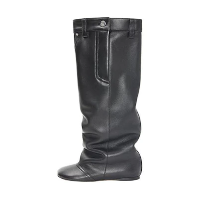 (W) LOEWE Toy Flat Buckle Booties 'Black Leather'