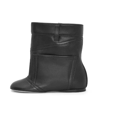 (W) LOEWE Toy Leather Ankle Boots with Buckle 'Black'