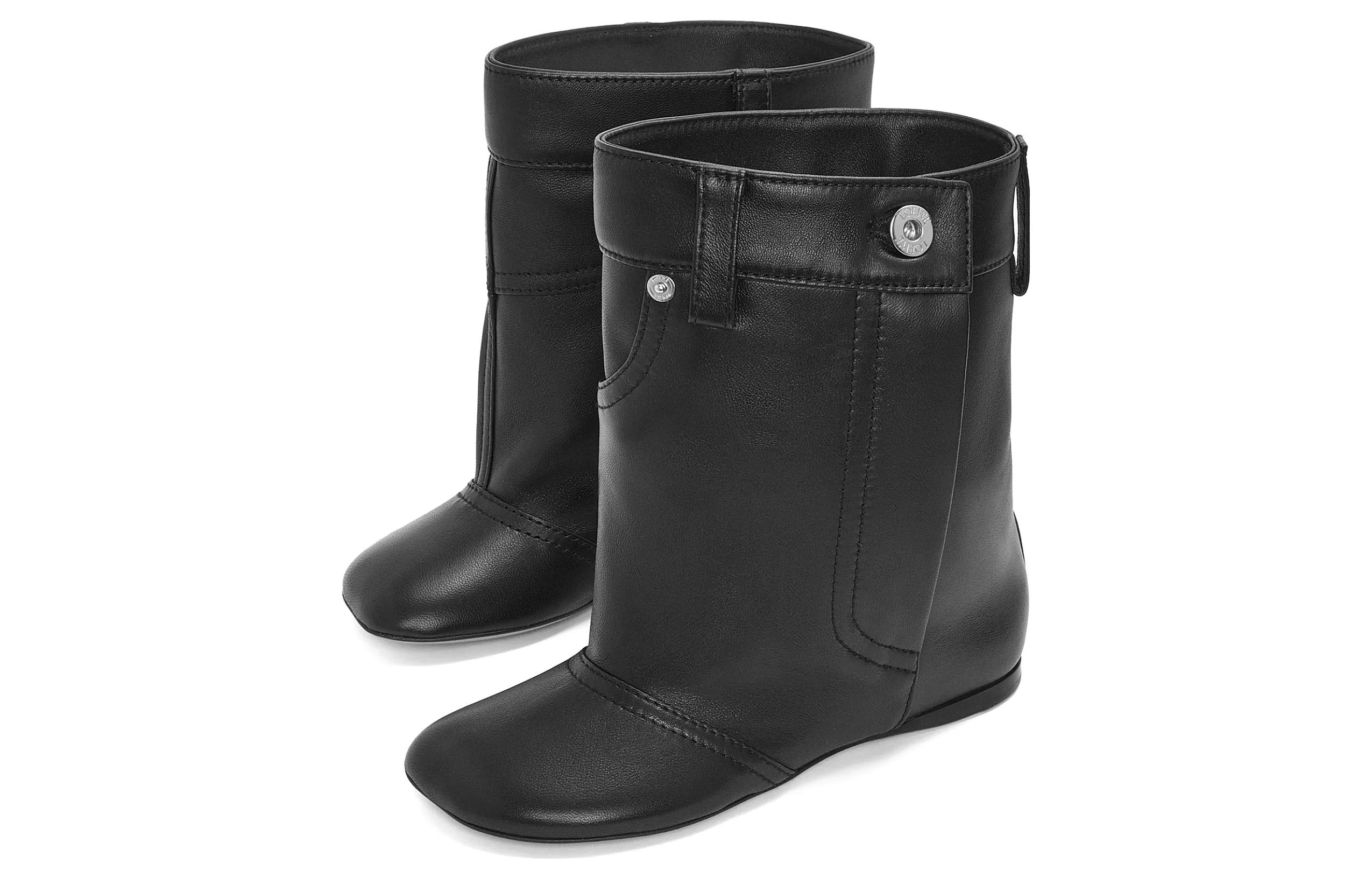 (W) LOEWE Toy Leather Ankle Boots with Buckle 'Black' 圖 3