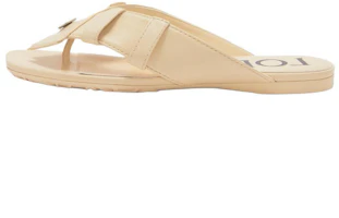 (Women) LOEWE Toy Panta Beige Button Design Sheepskin Toe Sandals L814465X79-8806 (Women) LOEWE Toy Panta Beige Button Design Sheepskin Toe Sandals L814465X79-8806