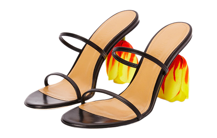 Order (W) Sandal Kulit LOEWE Tulip 'Hitam' L815465X64-1107