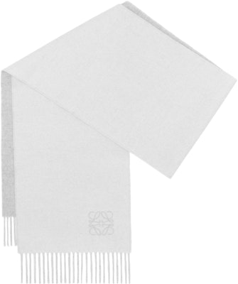 (Women) LOEWE Two-Tone Tassel Knit Scarf White/Light Grey F810250X01-2013 Buy (Women) LOEWE Two-Tone Tassel Knit Scarf White/Light Grey F810250X01-2013