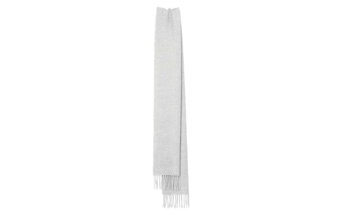 Purchase (Women) LOEWE Two-Tone Tassel Knit Scarf  White/Light Grey F810250X01-2013
