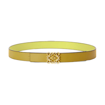 (Women) LOEWE Unique Avant-Garde Smooth Buckle Leather Belt for Women 2.8cm. E619Z26X032754