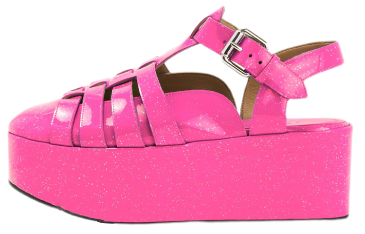 (Women) LOEWE Wedge Heel Roma Sandal 'Fluorescent Pink' L815S10X13-7540