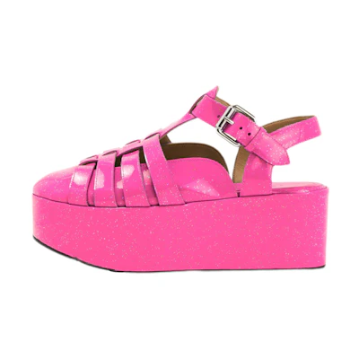 (W) LOEWE Wedge Heel Roma Sandal 'Fluorescent Pink'