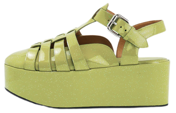 (Women) LOEWE Wedge Heel Roma Sandal 'Green' L815S10X13-4550