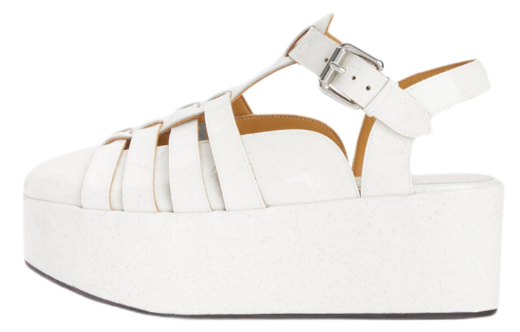 Buy (Women) LOEWE Wedge Heel Roman Sandal 'Cotton White' L815S10X13-1950