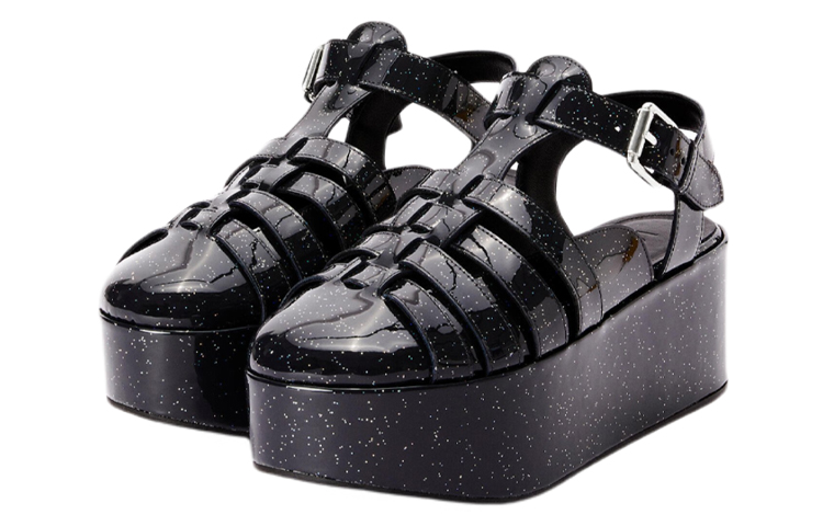 (W) LOEWE Wedge Heel Roman Sandals 'Black' 圖 2