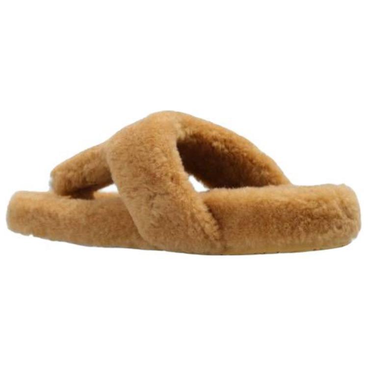 (W) LOEWE Wool Round Toe Open-Toe Flip Flops 'Brown' 圖 5