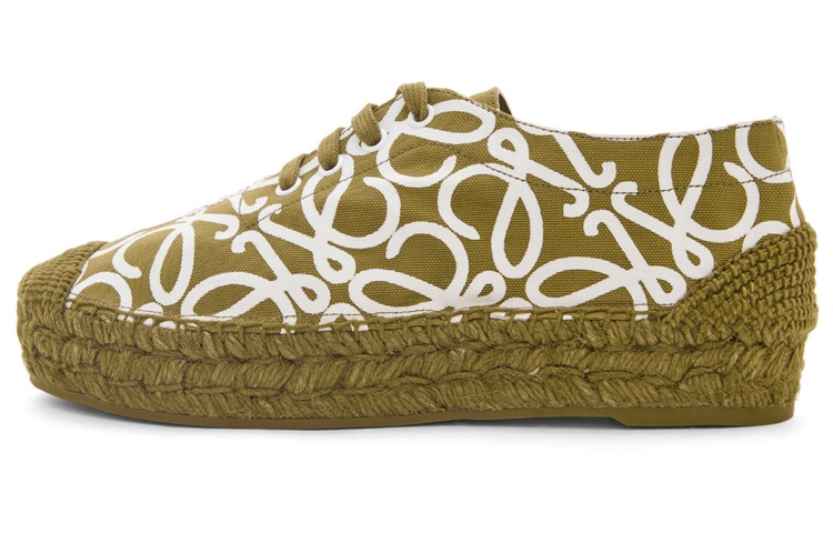 (W) LOEWE Woven Lace-Up 'Olive'