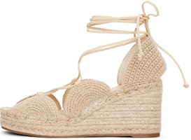 (Women) LOEWE Woven Lace-Up Round-Toe Platform 'Light Brown' L616283X19-8806 (Women) LOEWE Woven Lace-Up Round-Toe Platform 'Light Brown' L616283X19-8806