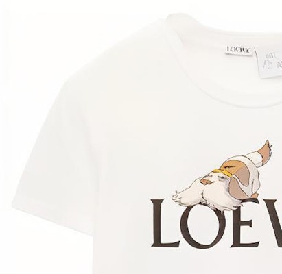 (W) LOEWE x Howl''s Moving Castle SS23 Baju-T Putih Logo Cetakan. SB44Y22X12-2100 Details for (W) LOEWE x Howl''s Moving Castle SS23 Baju-T Putih Logo Cetakan. SB44Y22X12-2100