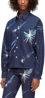 (W) LOEWE x 霍爾的移動城堡 SS23 海軍藍流星印花丹寧襯衫 SB44Y50X01-5110 Shop (W) LOEWE x 霍爾的移動城堡 SS23 海軍藍流星印花丹寧襯衫 SB44Y50X01-5110
