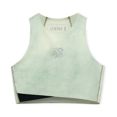 (Women) LOEWE On SS24 Tie-Dye Logo Print Fitted Tank Top Multicolor. S929Y23J02-2016