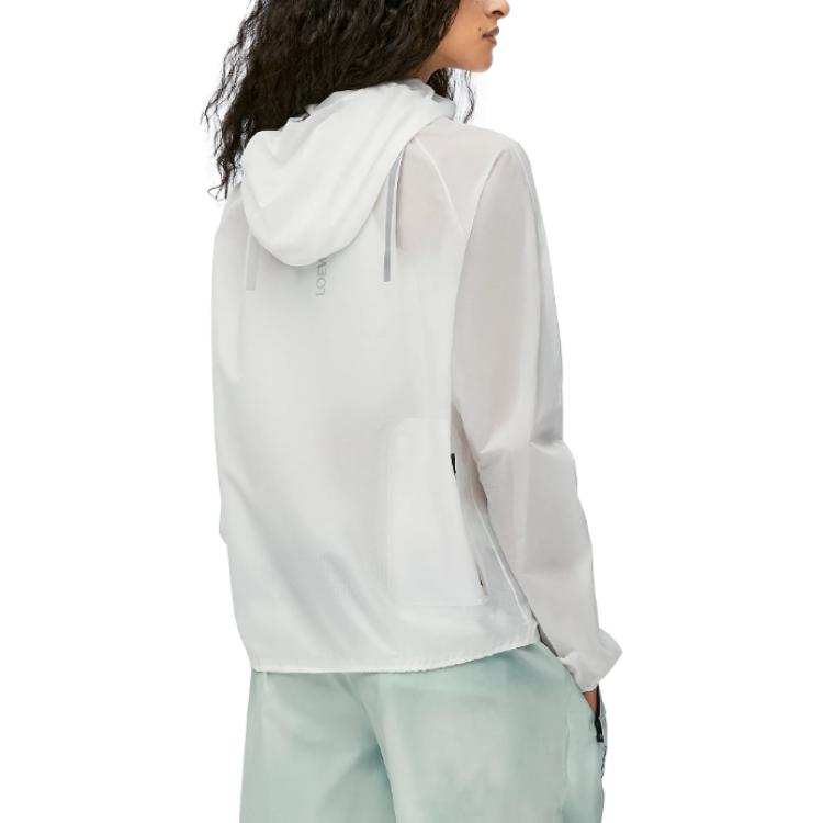 (Women) LOEWE On Running  White Hoodie Zip Jacket SS24 Loose Fit with Logo. S929Y02W01-2100 圖 4