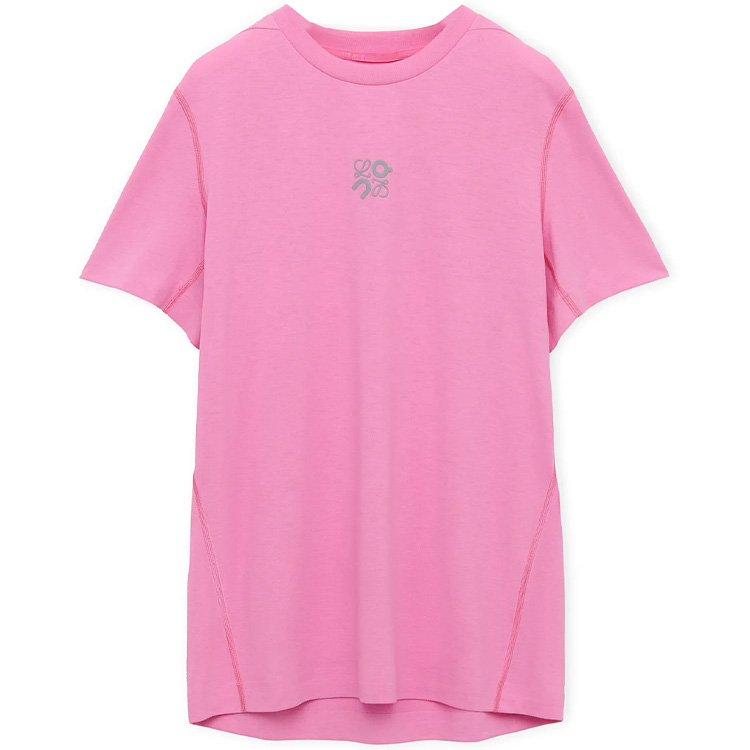 (Women) LOEWE x On Running SS24 Pink Logo Oversized  T-Shirt. S929Y22J01-7140