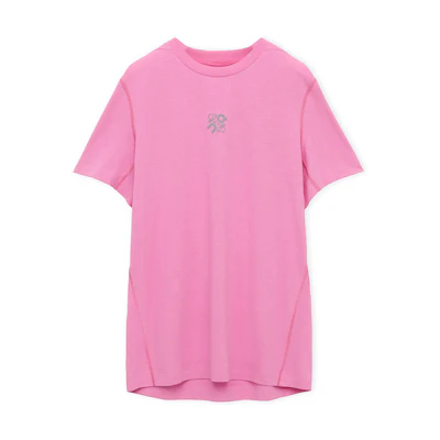 (Women) LOEWE On Running SS24 Pink Logo Oversized T-Shirt. S929Y22J01-7140