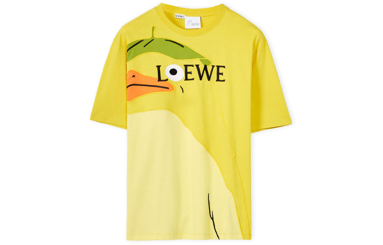 (Women) LOEWE x Spirited Away  Yellow Graphic Crewneck T-Shirt SS22 Edition. S928Y22J03-8100