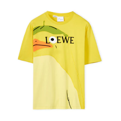 (Women) LOEWE Spirited Away Yellow Graphic Crewneck T-Shirt SS22 Edition. S928Y22J03-8100