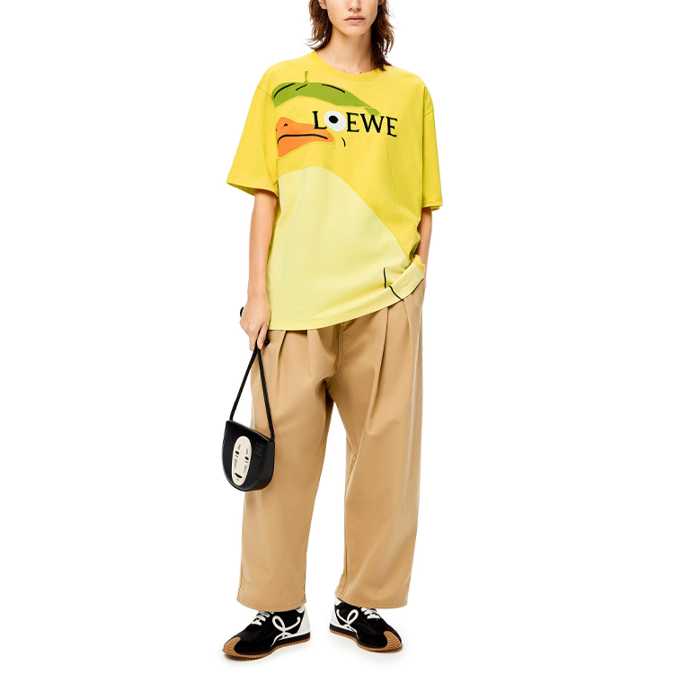Lookbook (W) 罗意威 x 千与千寻 黄色图案印花圆领T恤 SS22款 S928Y22J03-8100