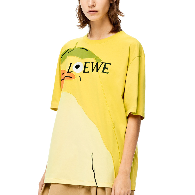 Shop (W) 罗意威 x 千与千寻 黄色图案印花圆领T恤 SS22款 S928Y22J03-8100
