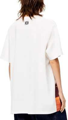 (W) ロエベ × 千と千尋の神隠し カオナシプリント コットンTシャツ ホワイト SS22 ギフト S928Y22J06-9990 Purchase (W) ロエベ × 千と千尋の神隠し カオナシプリント コットンTシャツ ホワイト SS22 ギフト S928Y22J06-9990