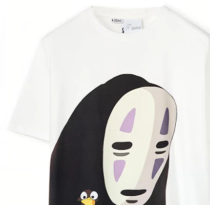 (W) ロエベ × 千と千尋の神隠し カオナシプリント コットンTシャツ ホワイト SS22 ギフト S928Y22J06-9990 Details for (W) ロエベ × 千と千尋の神隠し カオナシプリント コットンTシャツ ホワイト SS22 ギフト S928Y22J06-9990