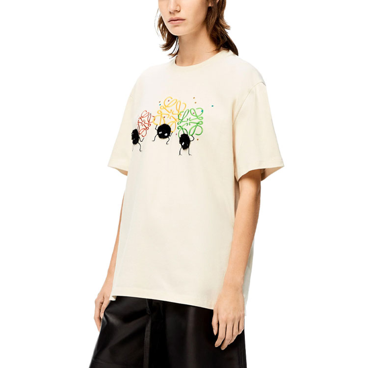 Shop (W) 罗意威 x 千与千寻 SS22 灰尘精灵印花露肩T恤 - 米色 S928Y22X02-2425