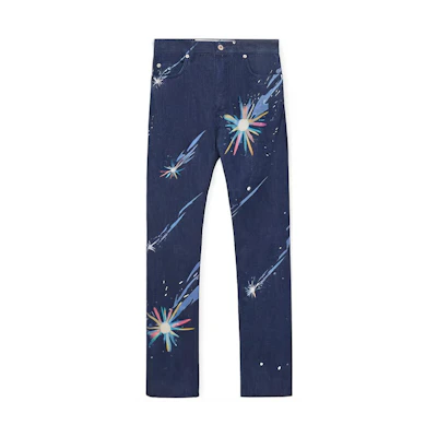 (Women) LOEWE Studio Ghibli SS23 Howl's Moving Castle Fireworks Jeans Navy . SB44Y11X01-5110