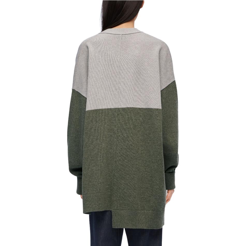 Shop (Women) LOEWE x Suna Fujita FW23  Green Knit Cardigan with Cartoon Pattern S359Y16K48-1221