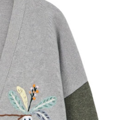 (Women) LOEWE x Suna Fujita FW23 Green Knit Cardigan with Cartoon Pattern S359Y16K48-1221 Sizing (Women) LOEWE x Suna Fujita FW23 Green Knit Cardigan with Cartoon Pattern S359Y16K48-1221