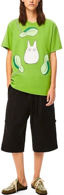 (W) Camiseta Gráfica Verde LOEWE x Totoro SS21 S848Y22X04-4094 Lookbook (W) Camiseta Gráfica Verde LOEWE x Totoro SS21 S848Y22X04-4094