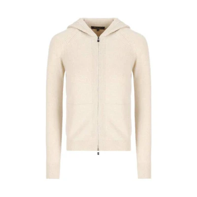 (Women) Loro Piana Beige Casual Solid Color Hoodie Cardigan Sweater FAG3599A193
