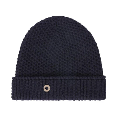 (Women) Loro Piana Classic Elegant Blue Cashmere Knit Beanie. FAE1298W000