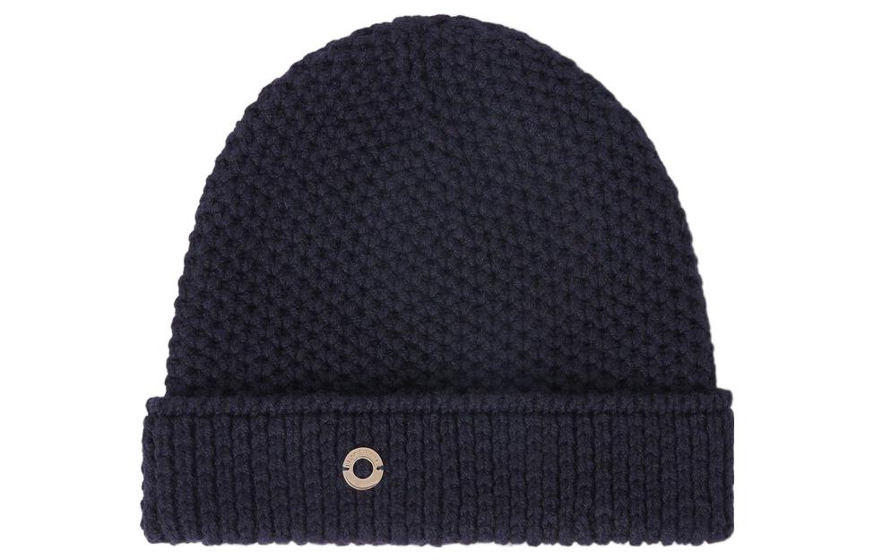 Order (W) Loro Piana Topi Beanie Rajut Kasmir Biru Elegan Klasik. FAE1298W000