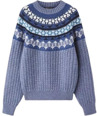 (W) Loro Piana Suéter Azul Morado de Manga Larga Cuello Redondo Estampado FAN6685-J1N1 Order (W) Loro Piana Suéter Azul Morado de Manga Larga Cuello Redondo Estampado FAN6685-J1N1