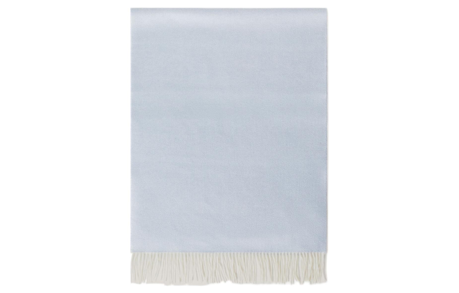 (Women) Loro Piana  Light Blue Cashmere Scarf - Simple, Warm & Versatile. FAI0988C01J