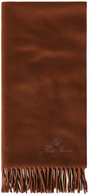 (W) ロロピアーナ ロゴデザイン カシミヤスカーフ ブラウン色 FAO3766H0KI Buy (W) ロロピアーナ ロゴデザイン カシミヤスカーフ ブラウン色 FAO3766H0KI