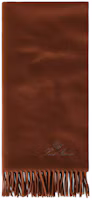 Order (W) Loro Piana 徽標設計棕色羊絨圍巾 FAO3766H0KI