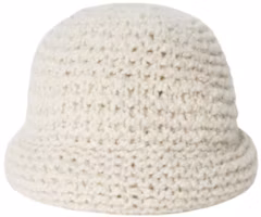 (Women) Loro Piana Silk Knit Beanie - Cream Almond Color FAO4623 (Women) Loro Piana Silk Knit Beanie - Cream Almond Color FAO4623