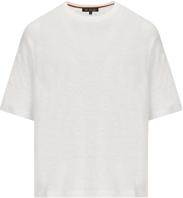 (W) Camiseta Blanca de Manga Corta Cuello Redondo Loro Piana. FAM86541000 Order (W) Camiseta Blanca de Manga Corta Cuello Redondo Loro Piana. FAM86541000