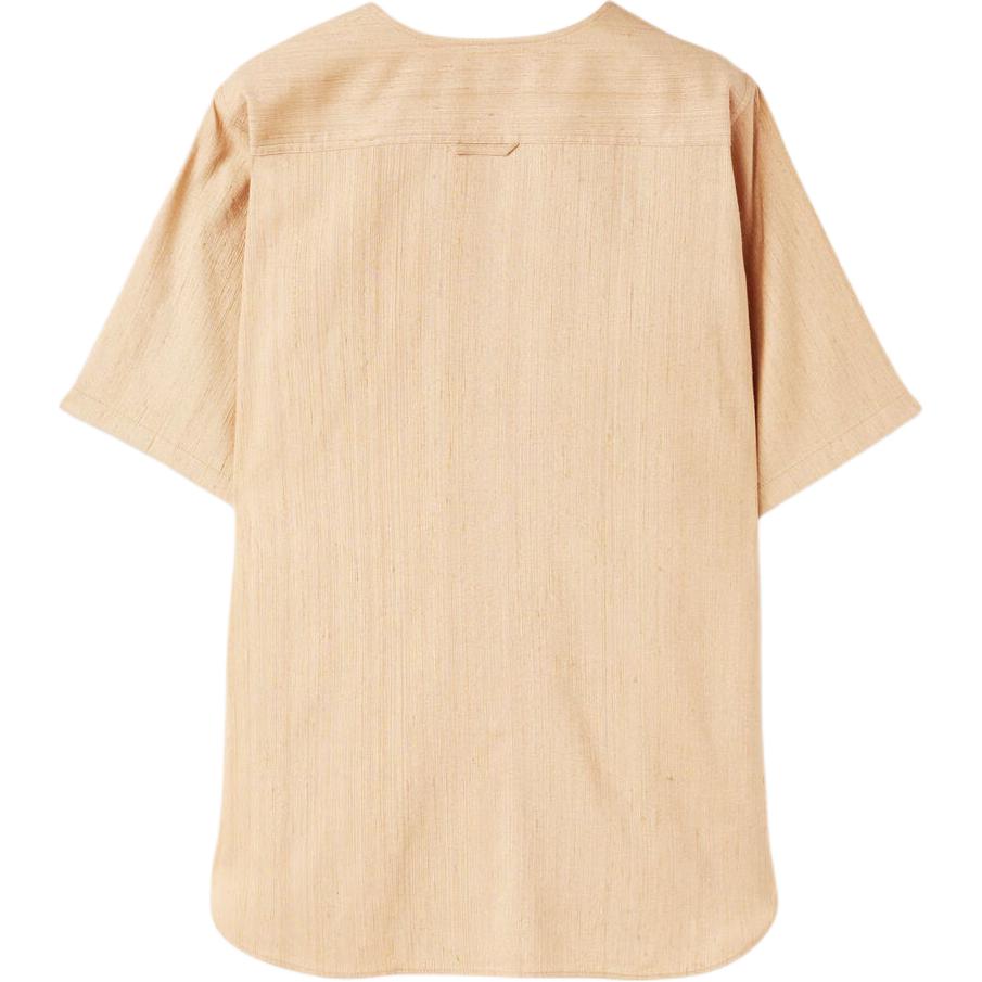 Lookbook (W) ロロピアーナ SS24 ライトイエロー Vネック ポケット付き半袖シャツ。 FAN7463E0B5