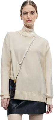 (W) 로로 피아나 화이트 솔리드 터틀넥 긴팔 스웨터. FAN3481-100B Purchase (W) 로로 피아나 화이트 솔리드 터틀넥 긴팔 스웨터. FAN3481-100B