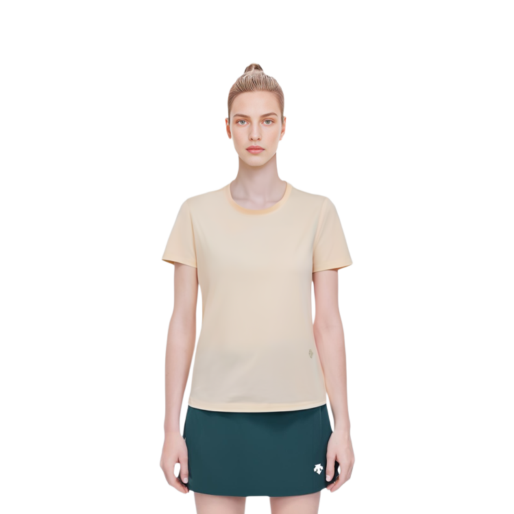 Purchase (W) ロロピアーナ ベージュ クルーネック 半袖 Tシャツ カジュアルトップス FAI5069-A0DL